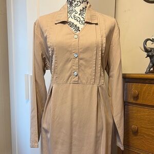 Orvis Tan Button-Up Shirt Dress Size XL